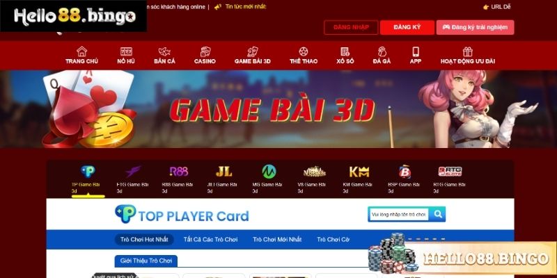 Cá cược game bài 3D cùng nhiều tựa game bắt mắt