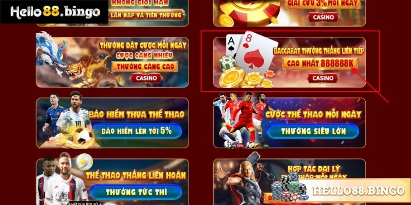 Ưu đãi lớn tại chương trình “Baccarat thưởng thắng liên tiếp”