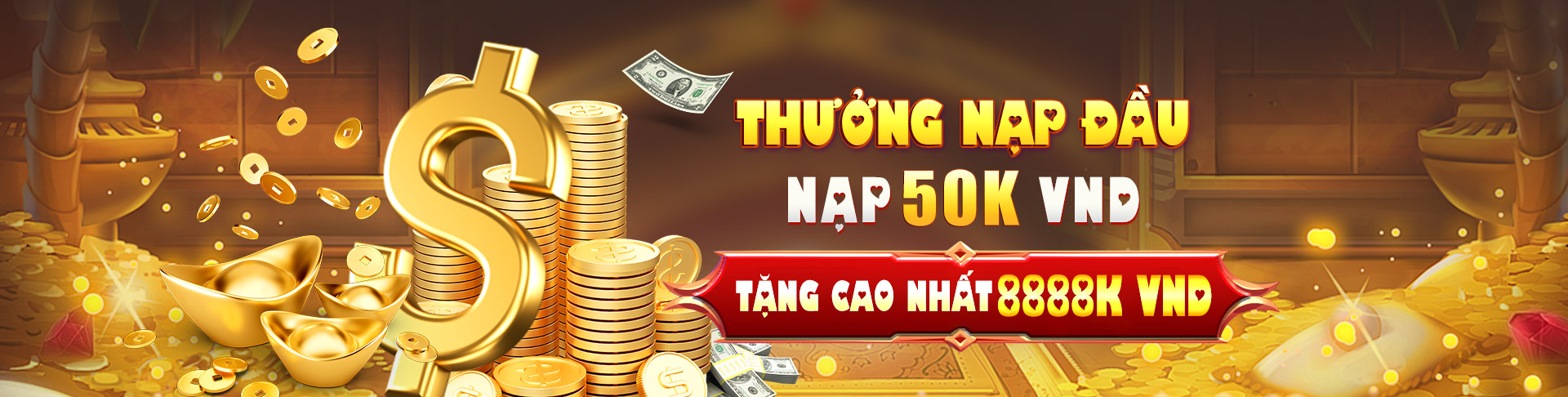 Thưởng nạp lần đầu lên đến 50k